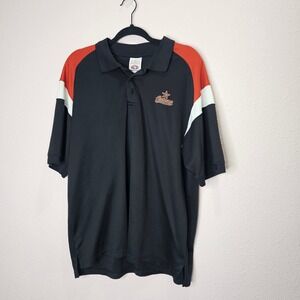 Mens‎ Houston Astros Baseball Team Polo Shirt Black Orange White *SNAGS*